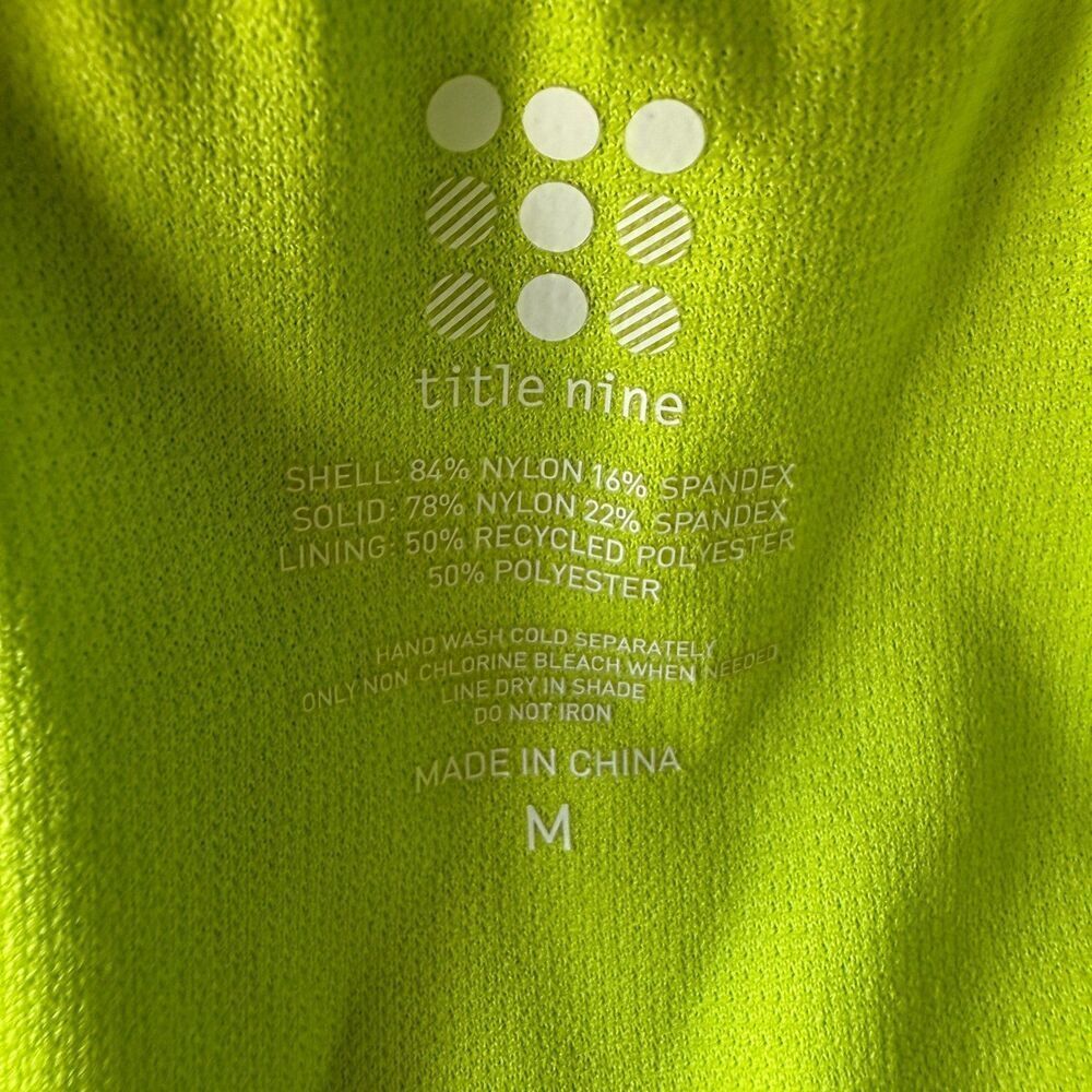 Title Nine Ruffle Swim Skirt Beach Resort Bright Lime Teal Aqua Women's Size M - Picture 3 of 4